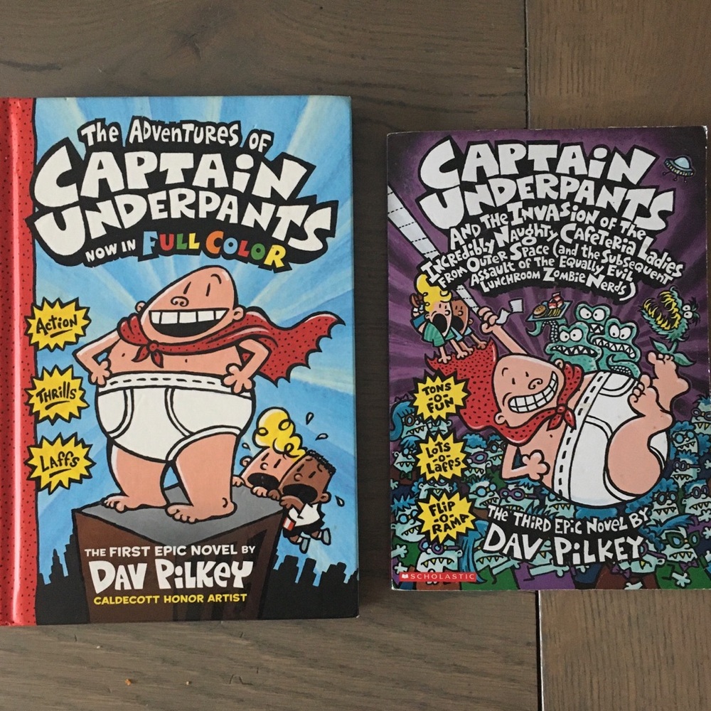 Two Captain Underpants Books